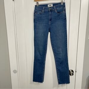 Paige Hoxton Slim Raw Hem Jeans